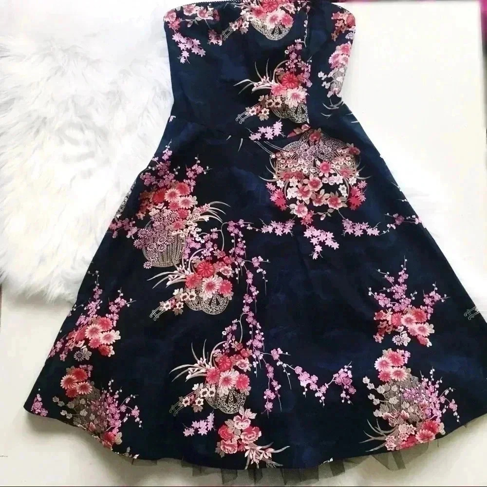 Rampage Strapless Floral Dress - Picture 1 of 6